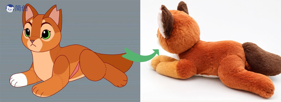 从2D图稿到毛绒实物 从2D图稿到毛绒实物